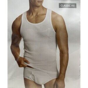 Men's XL X-Large CALVIN KLEIN Cotton White Rib Tanks Classic Fit Soft Breathable